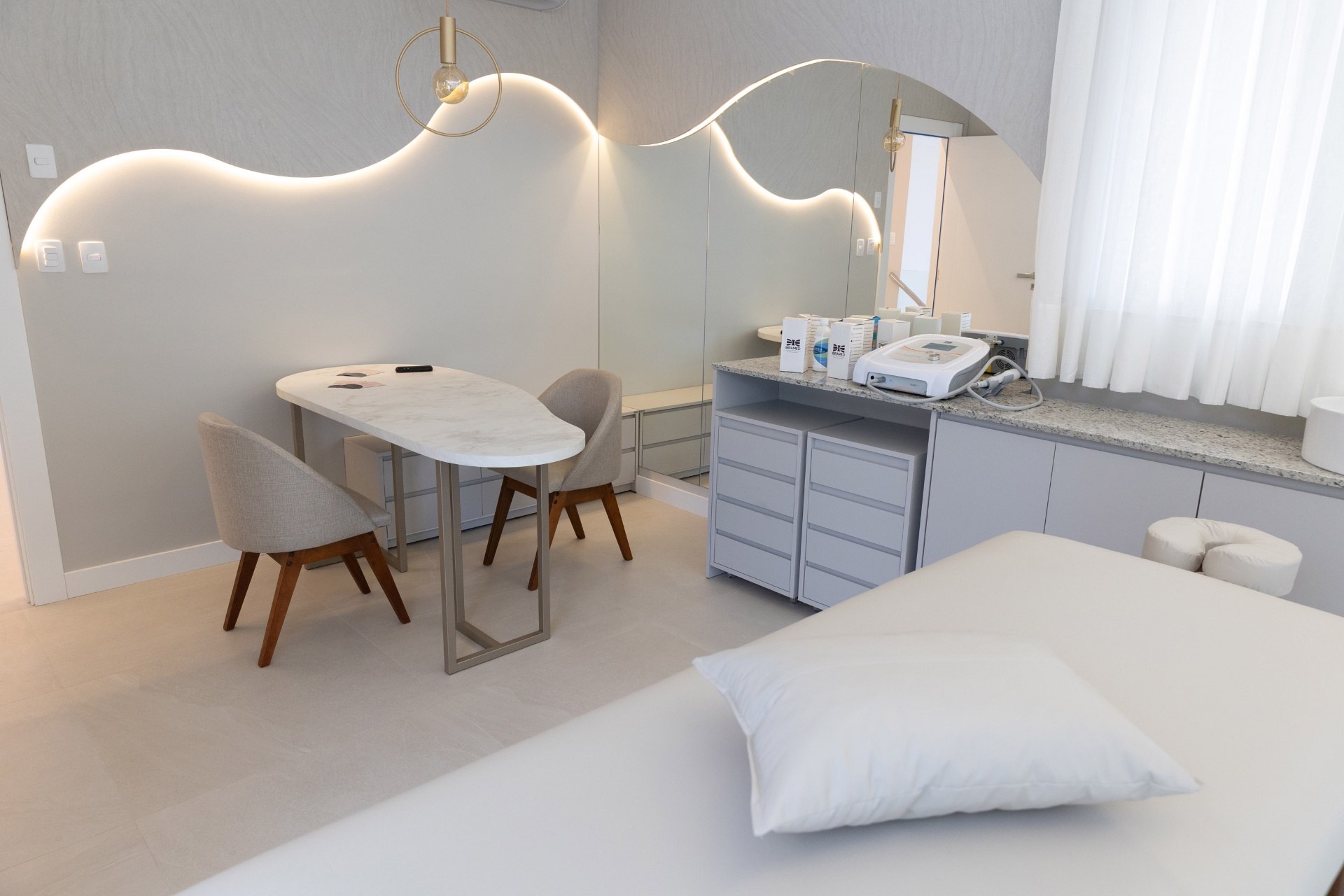 Ambiente interno da KB Beauty Essence em Mafra-SC